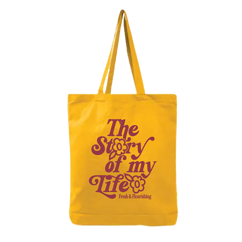 The Story of My Life Tote – Gold